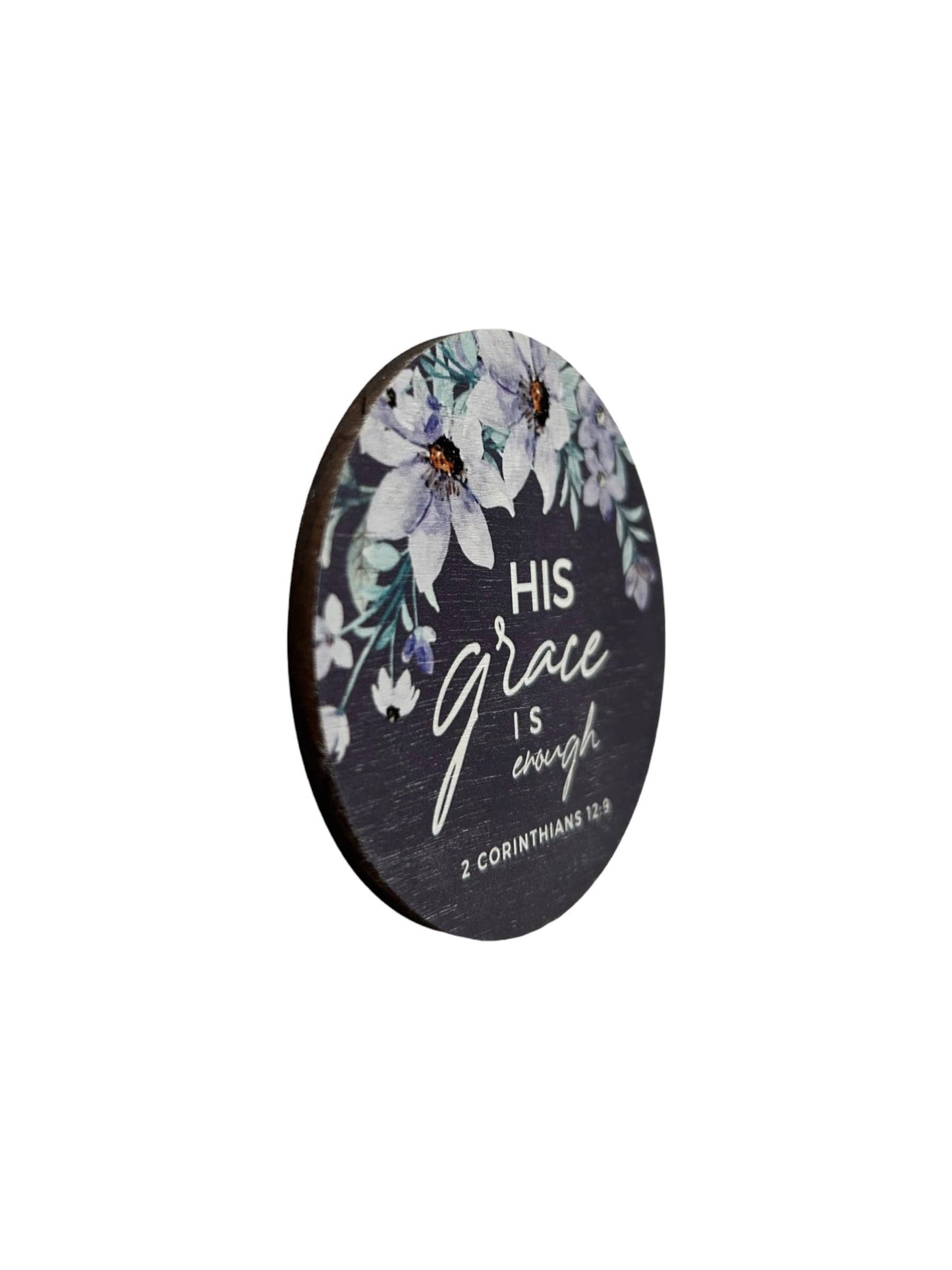 His Grace is Enough - Wooden Faith Based Magnet