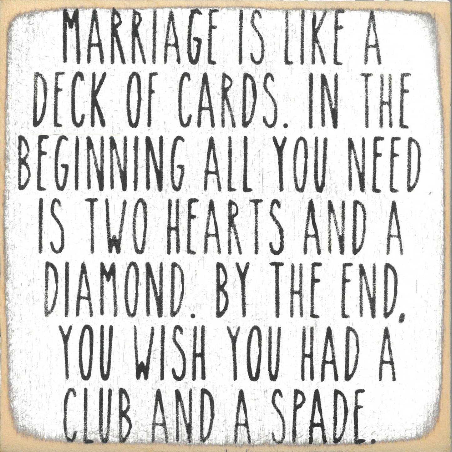 Sign - Deck of Cards (Marriage)