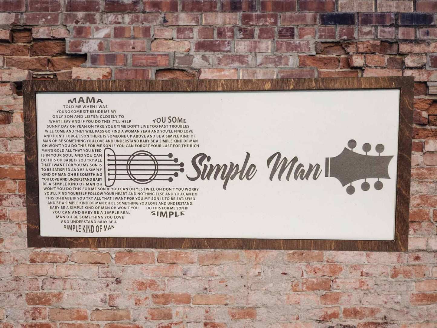 Lynyrd Skynyrd - Simple Man - Song Lyrics Sign