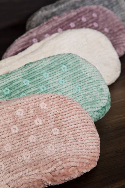 Chenille Cable Knit Slipper/Sock - Super Soft