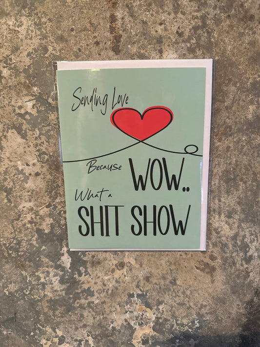 Crooked Halo - What a Shitshow Greeting Card