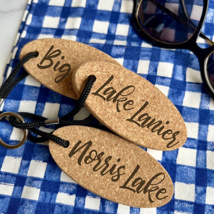 Badin Lake Floating Cork Keychain