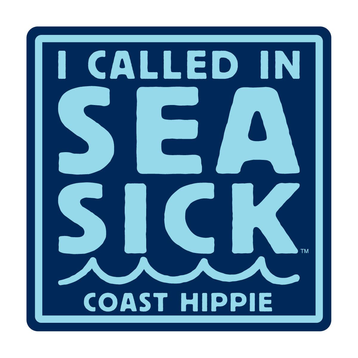 Coast Hippie - Sea Sick Sticker - OS / NVY