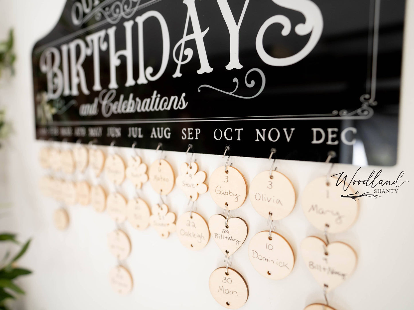 Perpetual Birthday Calendar - Black