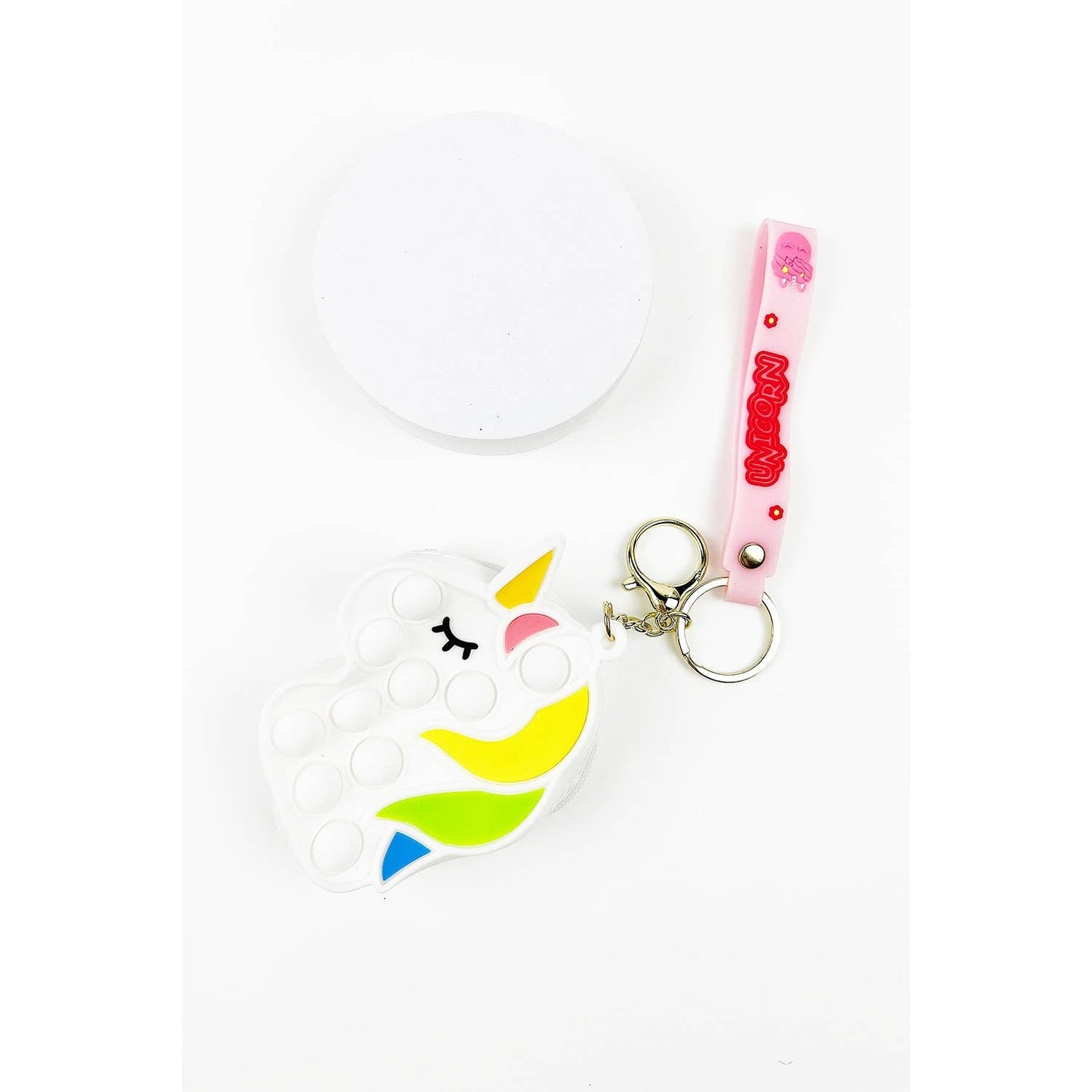 Unicorn Pop-it Fidget Toy, Mini Purse and Keychain all-in-one