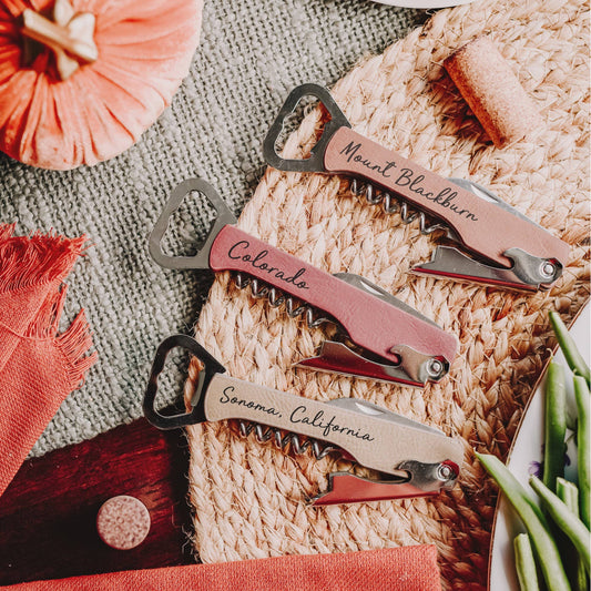 The Lillie Pad - Custom Wine Bottle Opener with City, State, Local Place Name