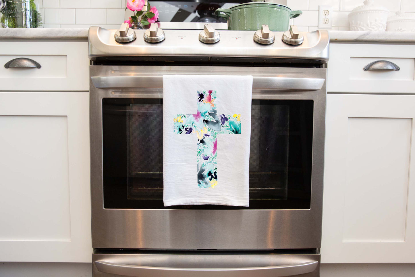 Cross Flour Sack Tea Towel - Amanda Klein Co.