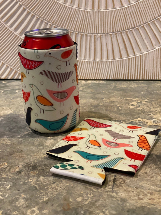 Crooked Halo - "Retro Birds" Neoprene Can Sleeve