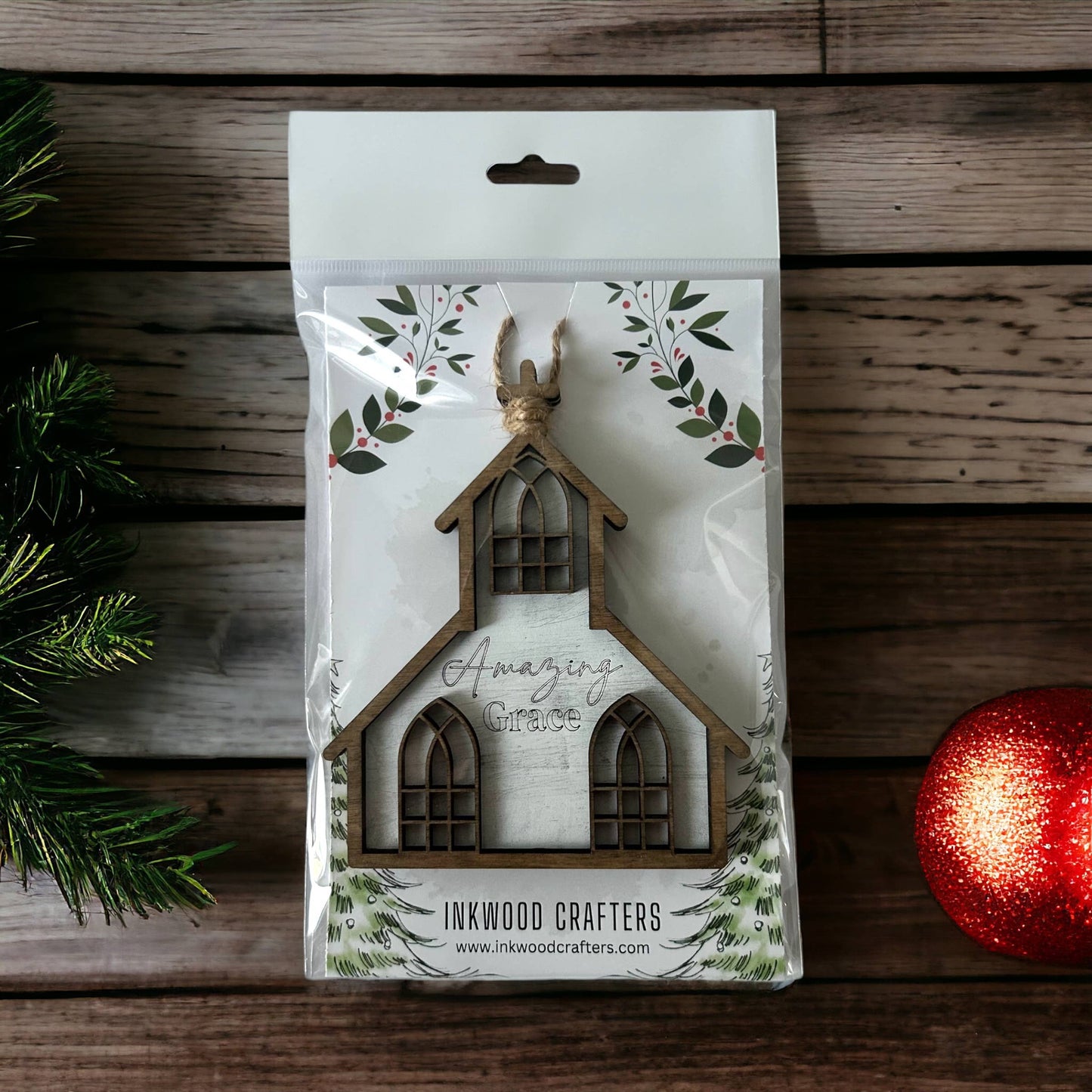 Inkwood Crafters - Amazing Grace Layered Wood Christmas Ornament