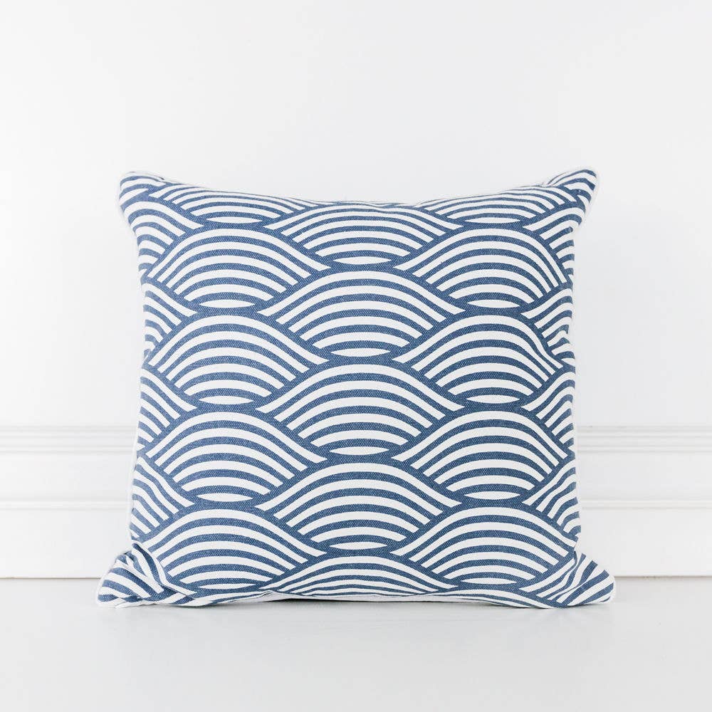 MAKE WAVES Coastal Throw Pillow - 14x14 pillow