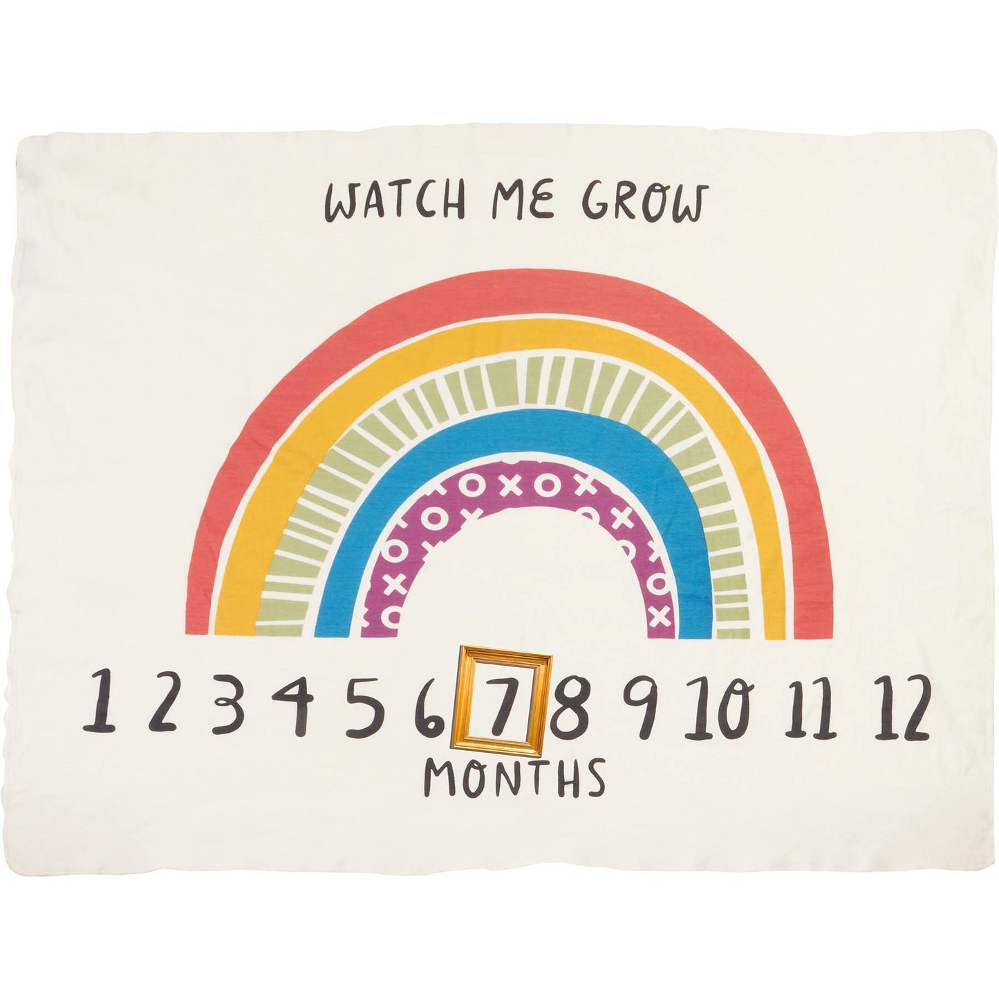 Primitives by Kathy - Watch Me Grow Rainbow Milestone Blanket