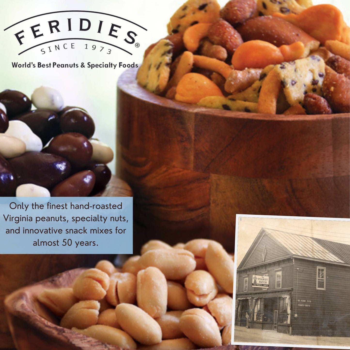 FERIDIES - 11 oz Tin Milk Chocolate Covered Virginia Peanuts