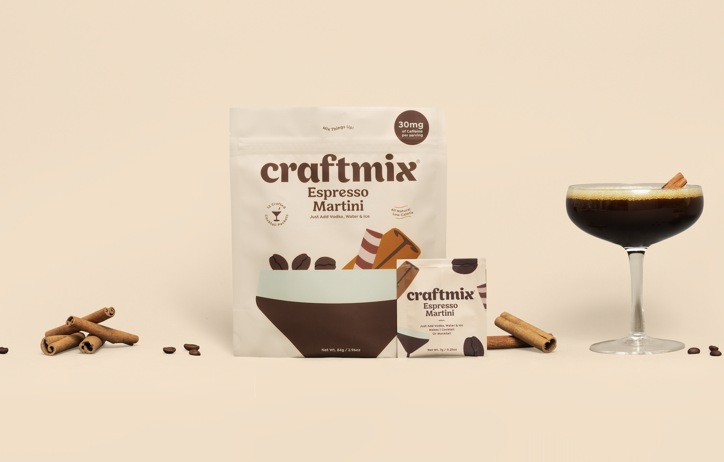 Espresso Martini Cocktail Mixer - 12 Serving Multipack