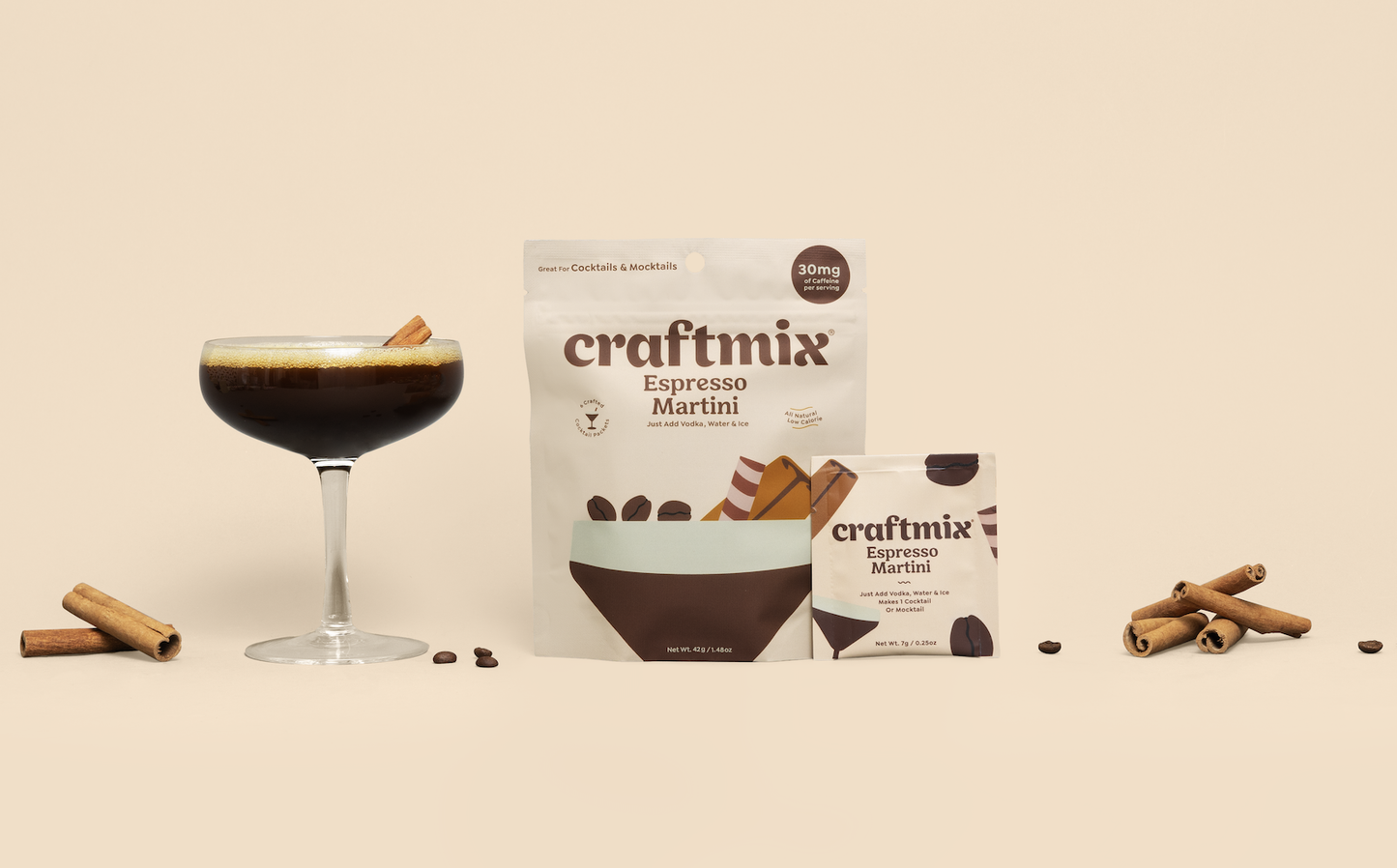 Craftmix - Espresso Martini Cocktail Mixer - 6 Servings Multipack