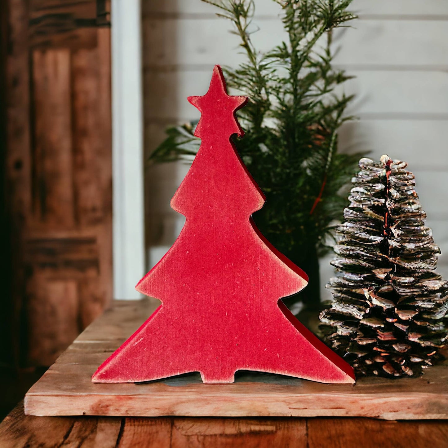 Inkwood Crafters - Primitive/Rustic Wood Christmas Tree - Star Topper