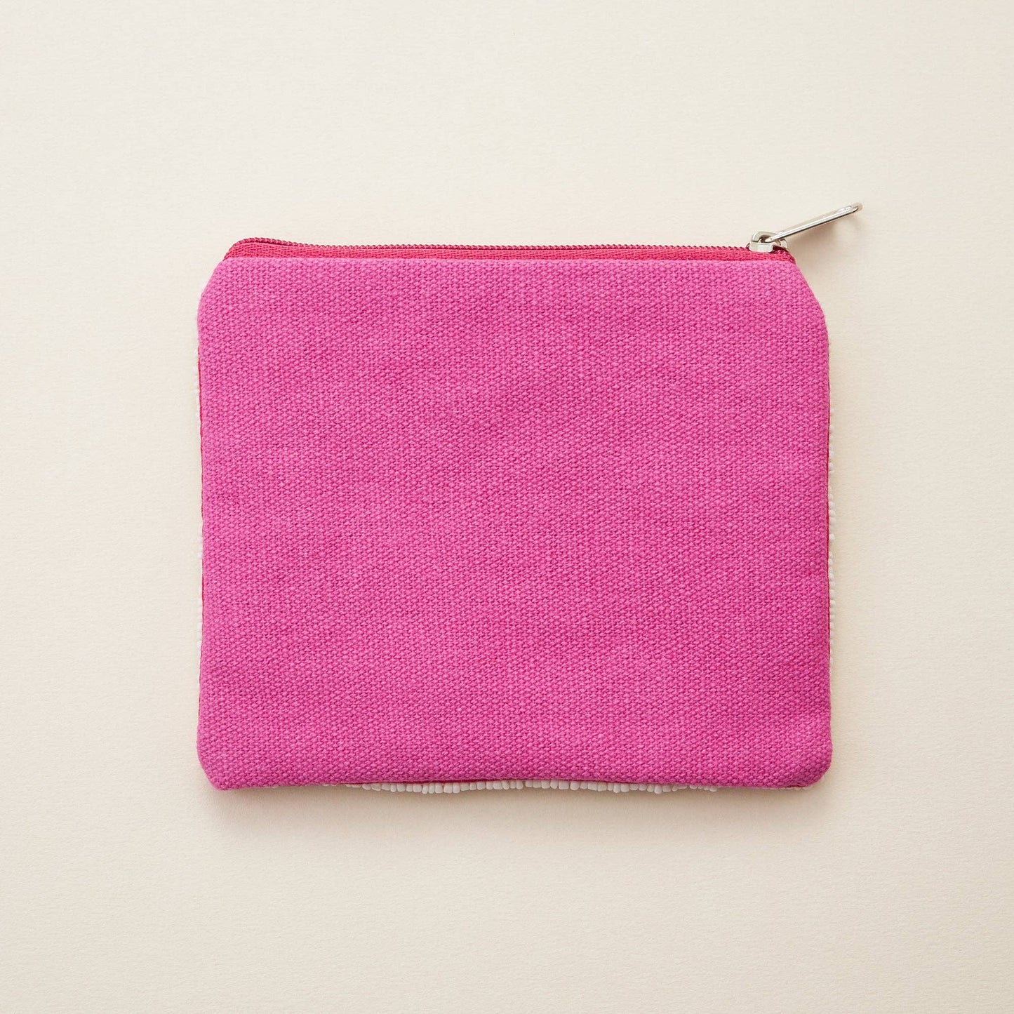 HOPE Pink Ribbon Seed Bead Canvas Pouch