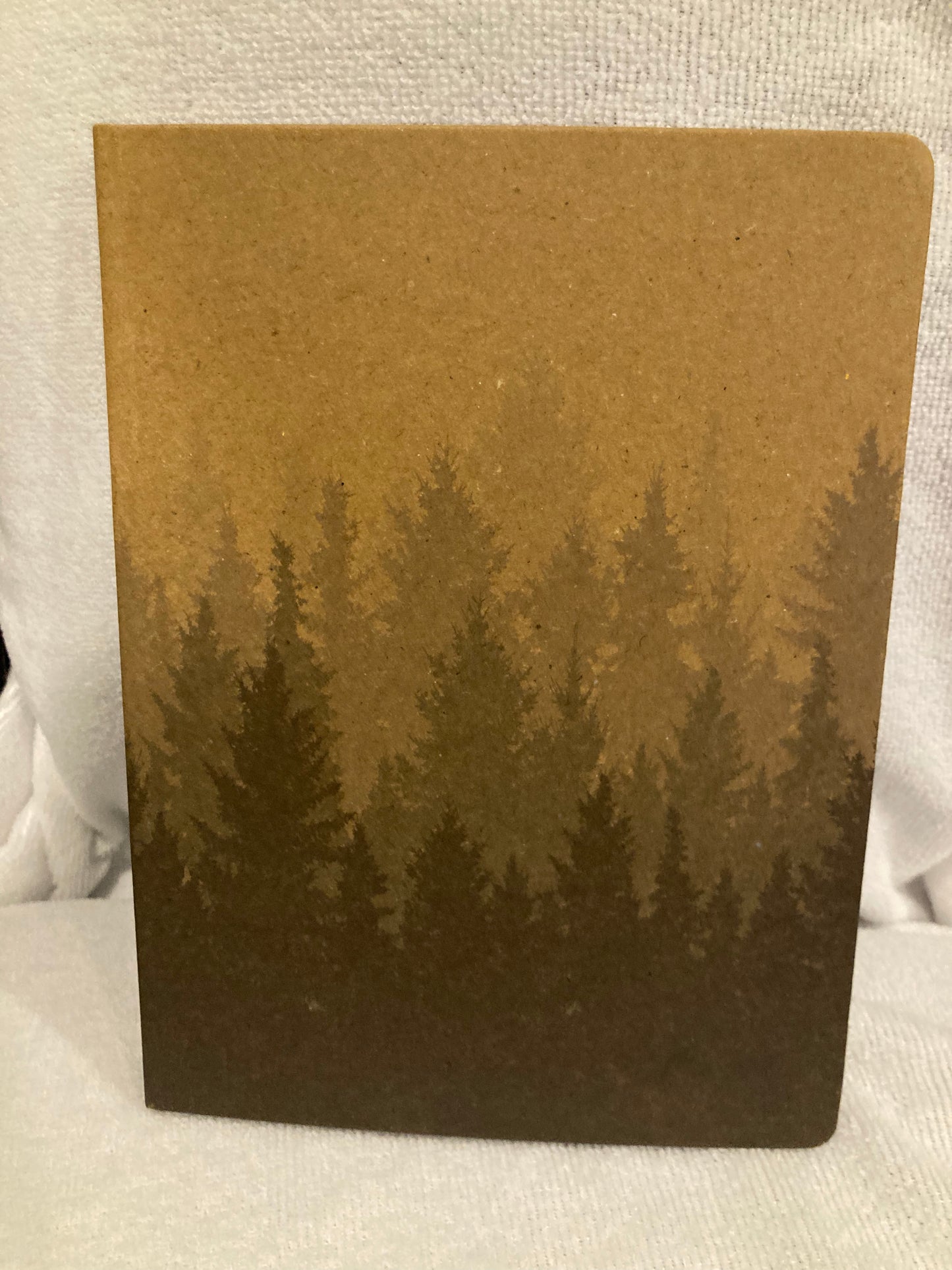 Journal - Brown Paper Cover - Tree Line Design