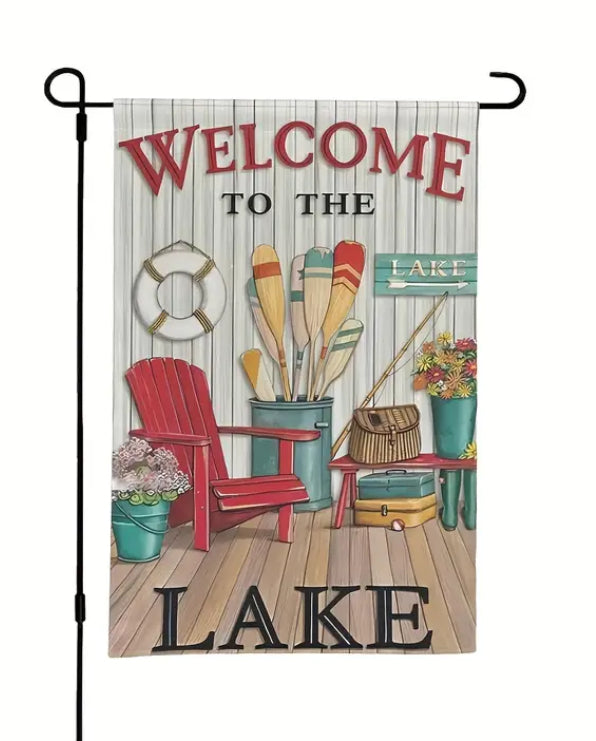 Garden Flag - Welcome to Lake