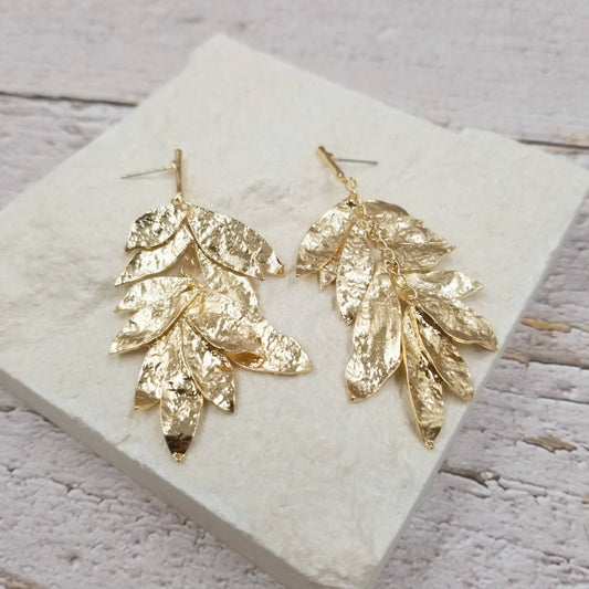 Multi-Layer Leaf Earrings