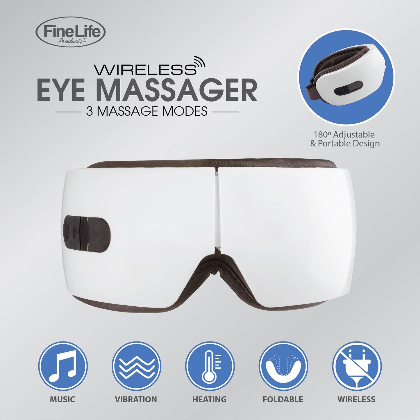 Heated Eye Massager with Integrated Sound Therapy