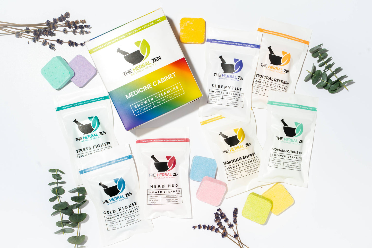 The Herbal Zen - Aromatherapy Shower Steamers Gift Box | Handmade in USA