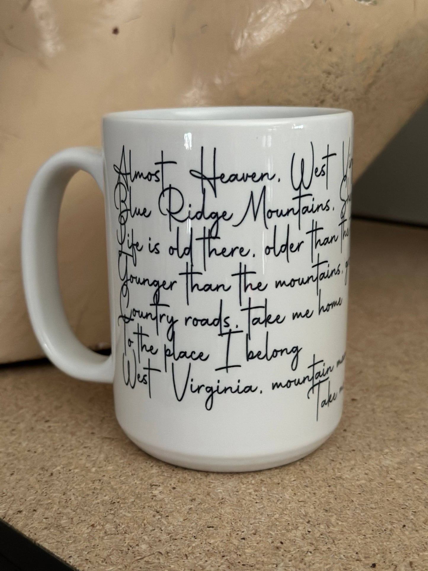 Denver "Country Roads" Lyrics 15oz Ceramic Coffee Mug