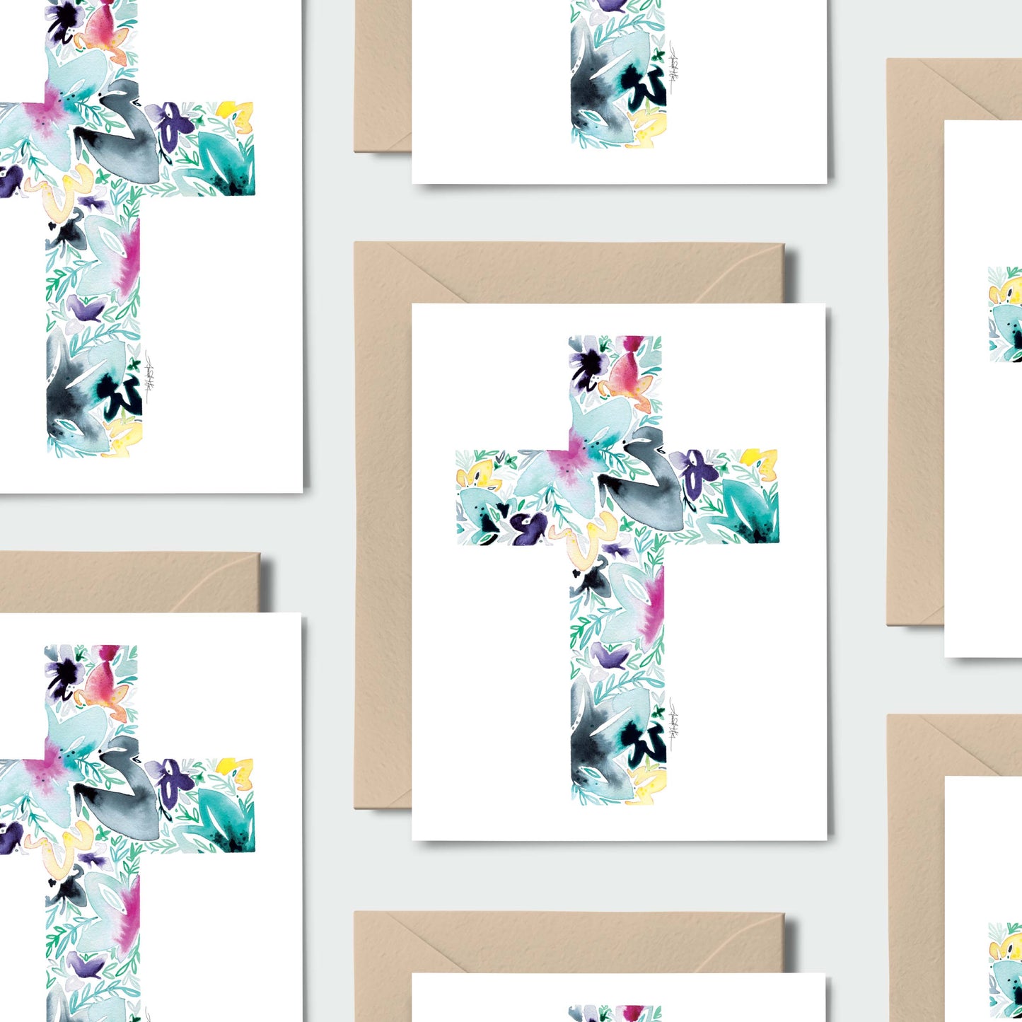 Cross Floral Note Card Stationery Set - Amanda Klein Co.