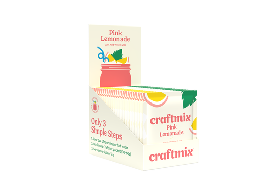 Craftmix - Pink Lemonade Cocktail / Mocktail Mixer - 24ct Caddy