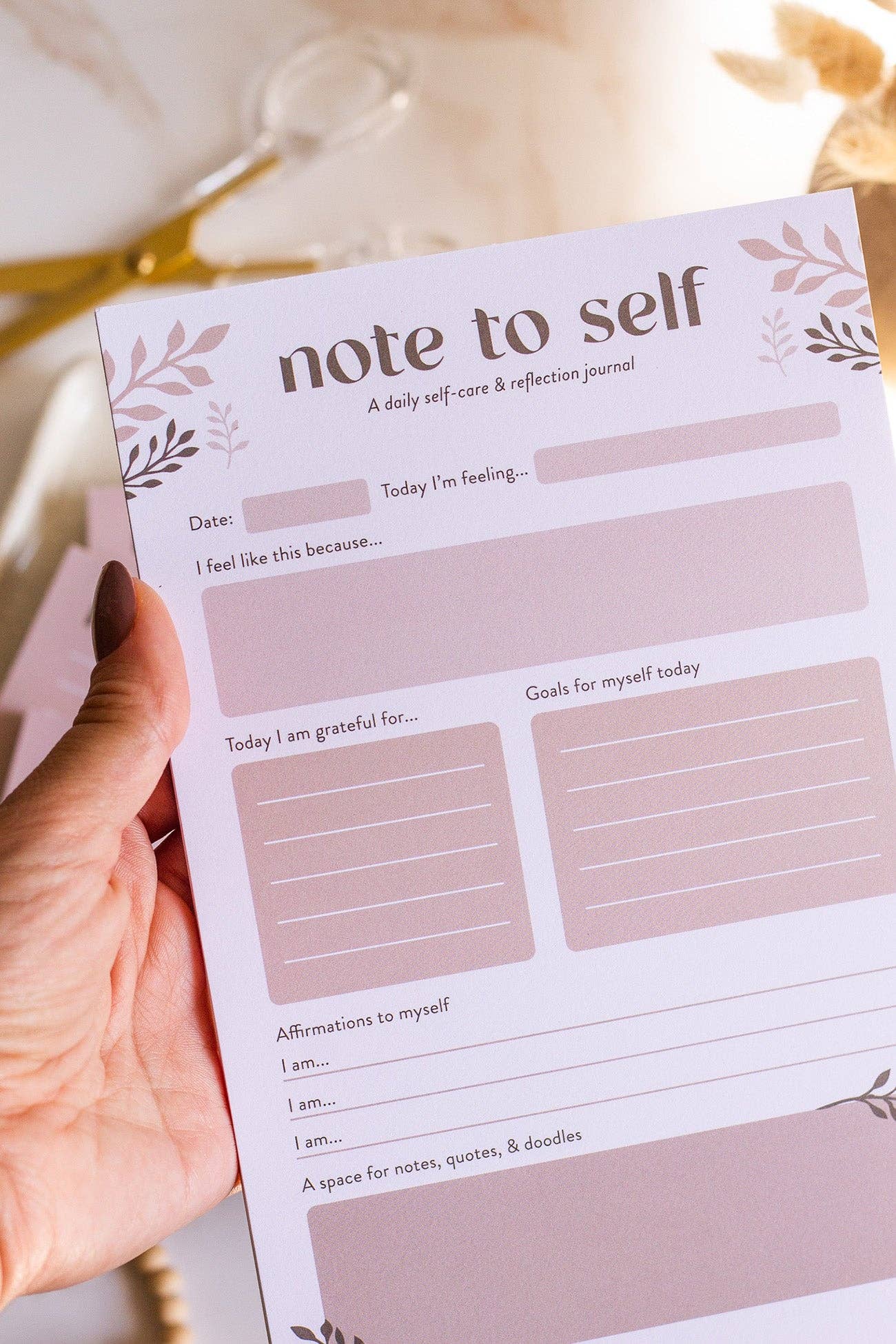 'Note to Self' Journal Notepad