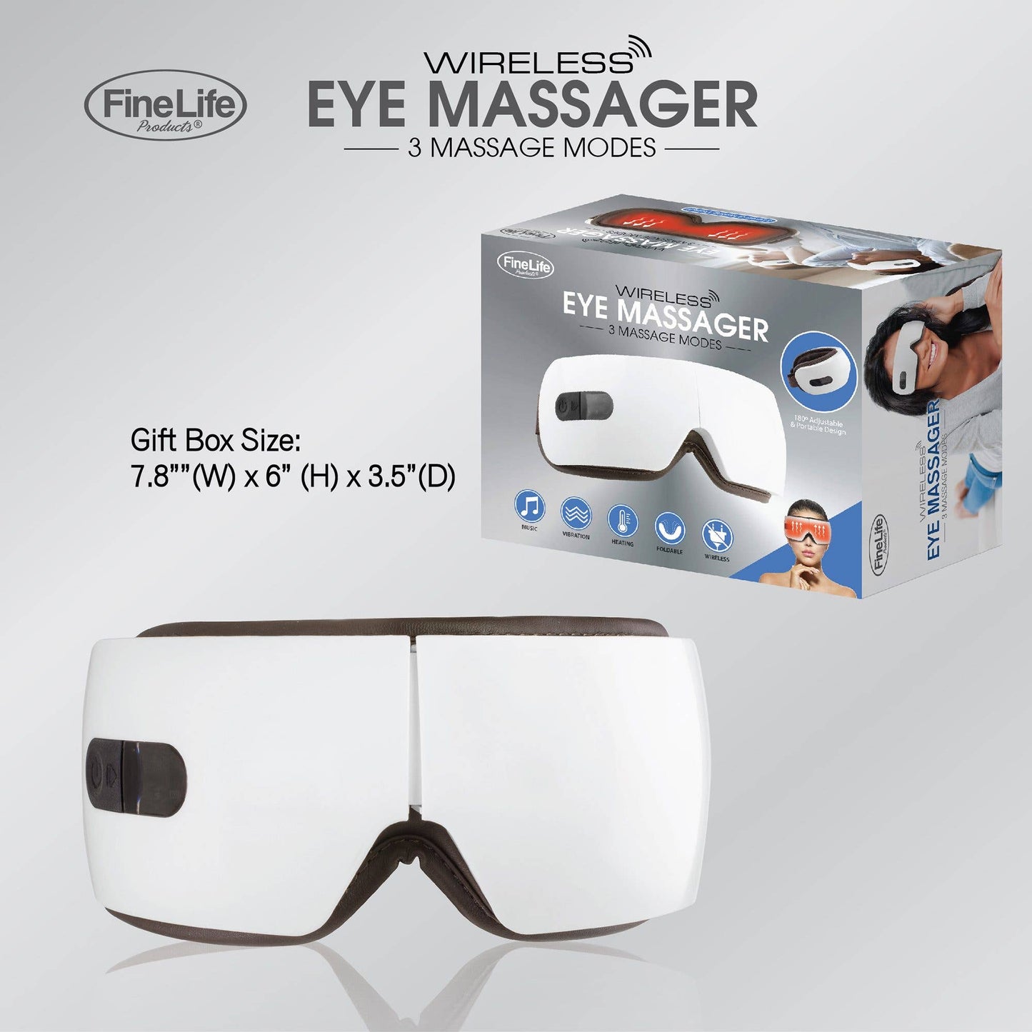 Heated Eye Massager with Integrated Sound Therapy