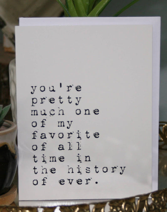Crooked Halo - Favorite Person in History Greeting Card