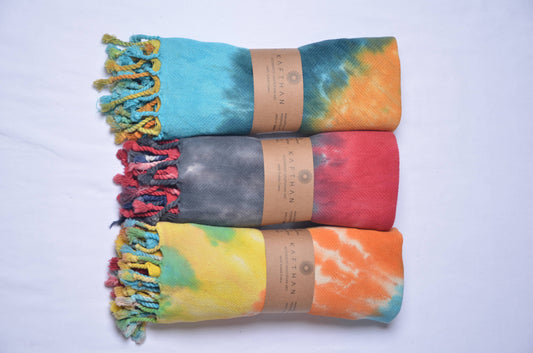 Cotton Turkish Bath and Beach Towel - Tie-dyed