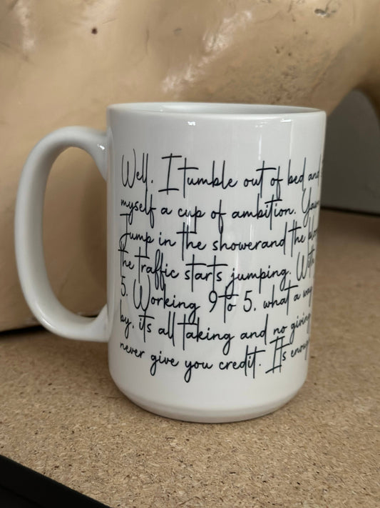 Dolly Parton "9 to 5" 15oz Ceramic Coffee Mug