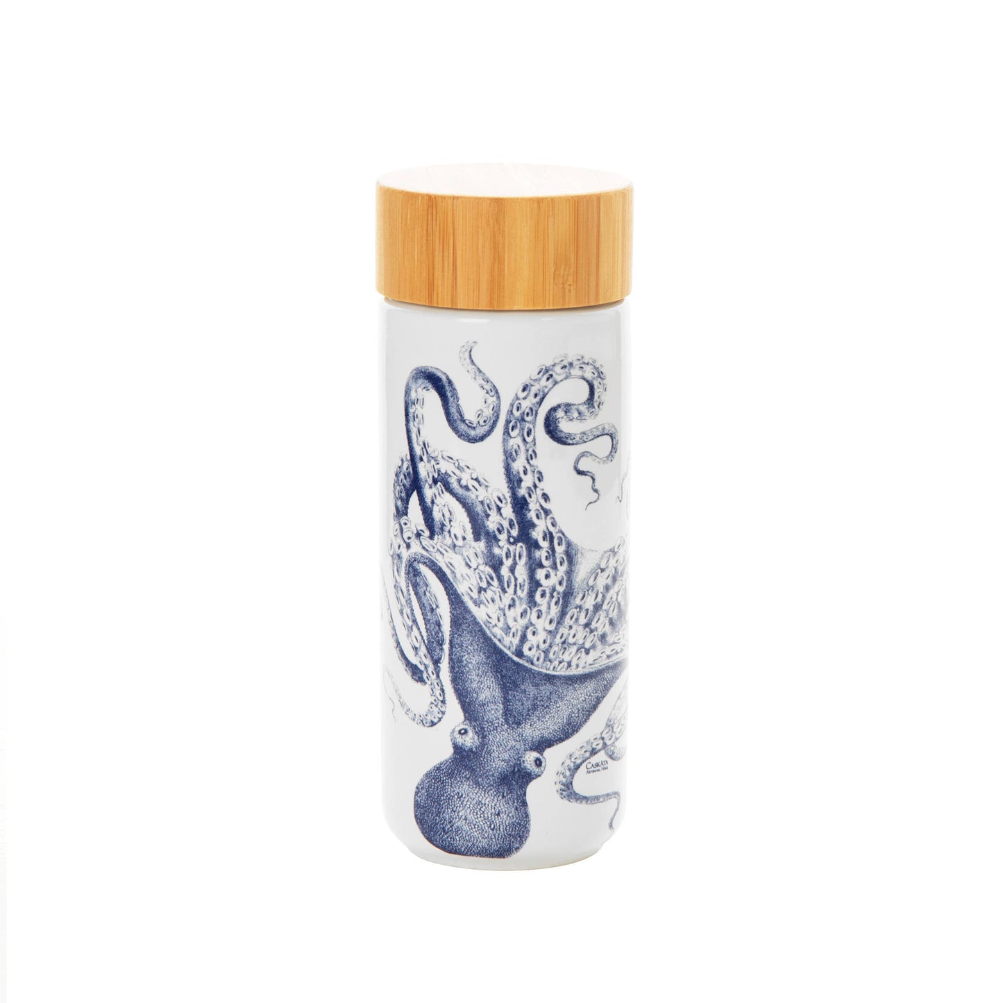 Blue Octopus Coastal Travel Mug