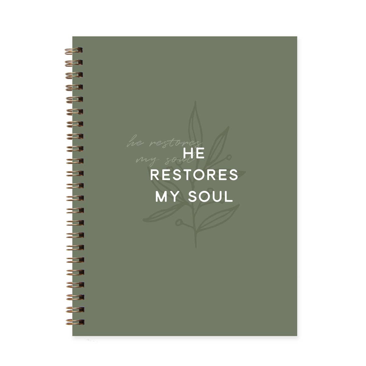 He Restores My Soul - Spiral Journal Notebook